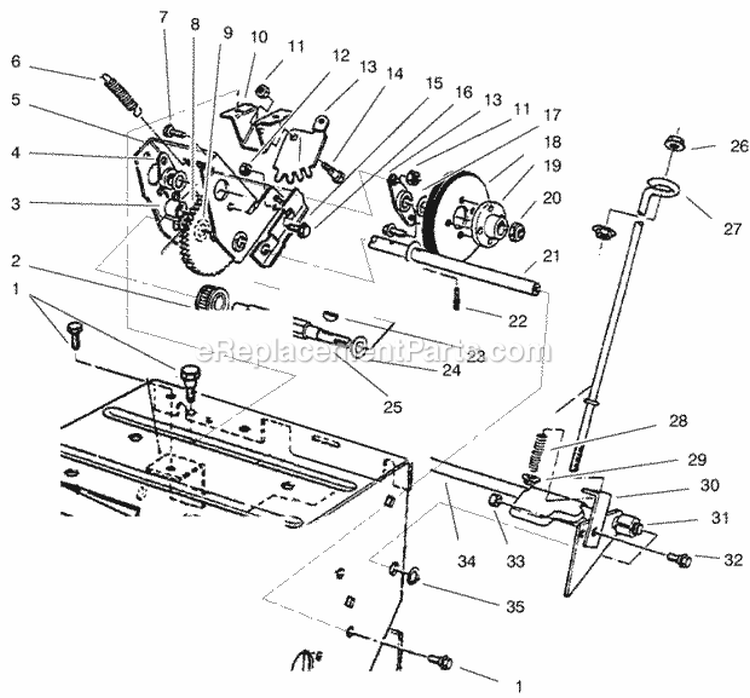 Page K Diagram and Parts List for 28230 7900001-7999999 - 1997 Lawn Boy Snow Blower